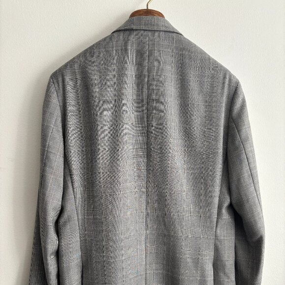 $1800 Brooks Brothers Checked Grey Wool Suit 40- 42, Pants 35 Made in Italy - Picture 7 of 16